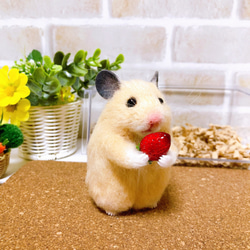 キンクマハムスター 羊毛フェルト 羊毛フェルト *ゆったりハリーさん