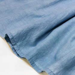 手染めのやわらかインド綿ギャザースカート *sax blue* 3枚目の画像