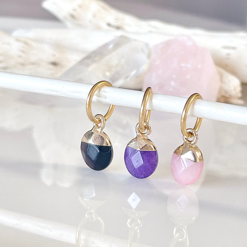 天然石ピアス 14kgf パープルアゲート スピネル 天然石ピアス 14kgf パープルアゲート スピネル 天然石ピアス 14kgf