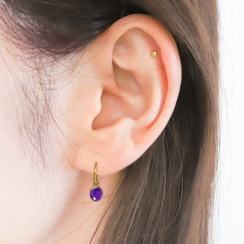 コン沢翡翠と金山谷翡翠　ティアドロップピアス　14kgf 金山谷翡翠 ティアドロップピアス 14kgf コン沢翡翠と金山谷翡翠