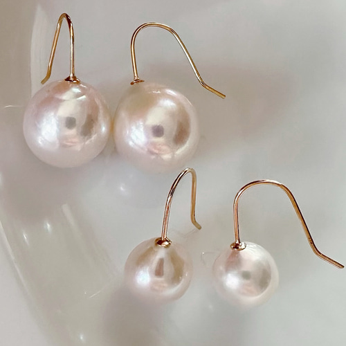 k10 k18 高品質 バロックパール ティアドロップ フック ピアス ピアス