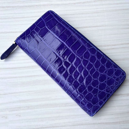 クロコダイル 財布 ラベンダー No506 シャイニングクロコ レディース