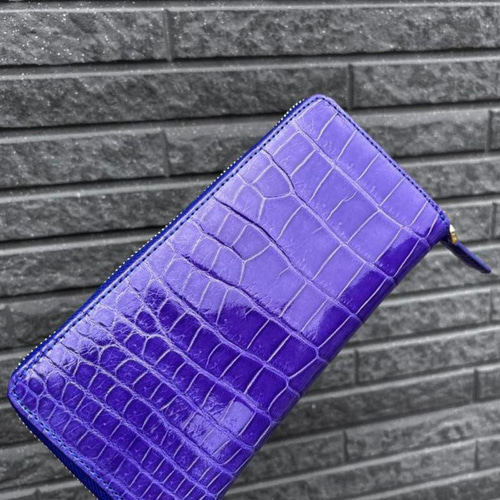 クロコダイル 財布 ラベンダー No505 シャイニングクロコ レディース