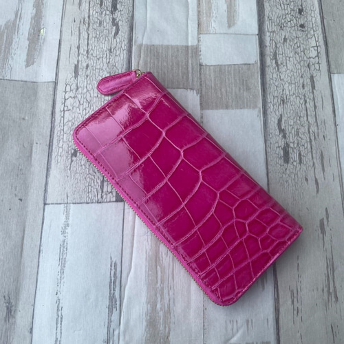 rank 特S】【桜ピンク】シャイニング クロコダイル クロコ 財布 rank 特S】【桜ピンク】シャイニング クロコダイル クロコ 財布
