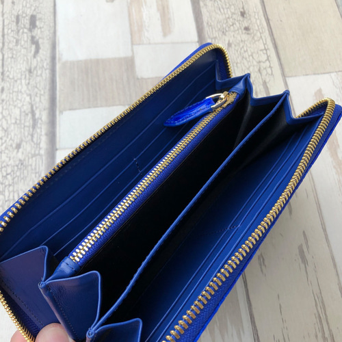 クロコダイル 財布 ブルー No1305 シャイニングクロコ