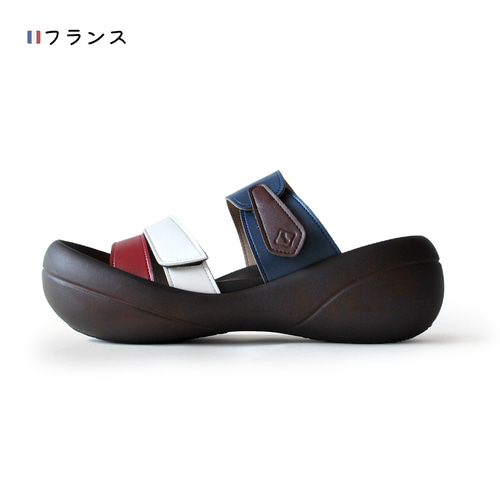 メンズ ビッグフット トリコロール3本ベルトサンダル RegettaCanoe
