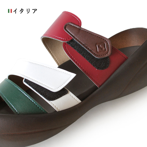 メンズ ビッグフット トリコロール3本ベルトサンダル RegettaCanoe