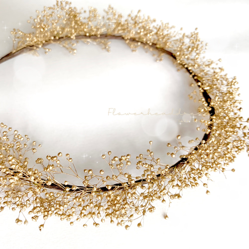 髪飾り カチューシャ ヘッドドレス 花冠 花かんむり かすみ草 成人式