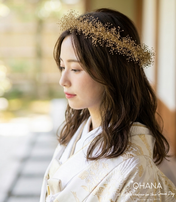 ヴィンテージ花帽子　アンティークヘッドドレス　ウエディング花冠　 成人式髪飾り 髪飾り カチューシャ ヘッドドレス 花冠 花かんむり かすみ草 成人式
