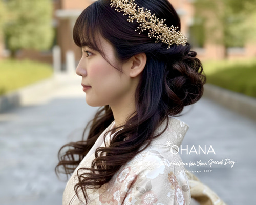 髪飾り カチューシャ ヘッドドレス 花冠 花かんむり かすみ草 成人式