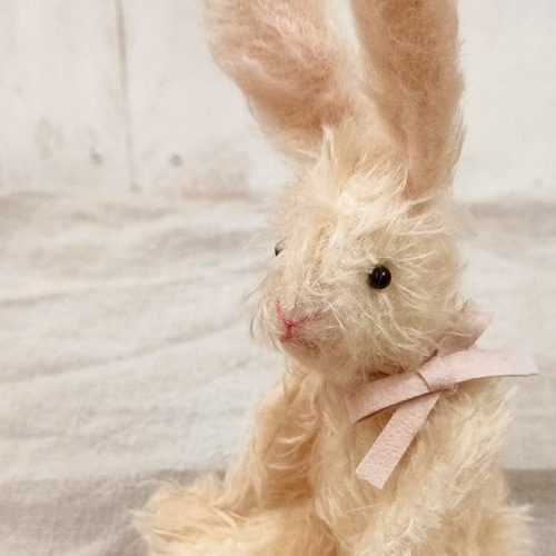 紅茶染めのうさぎさん 17cm テディラビット ぬいぐるみ Realwood bear