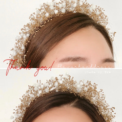 袴　髪飾り　❤︎ 花冠　花かんむり　❤︎ 成人式　卒業式　結婚式　振袖　七五三　バックカチューシャ　 1枚目の画像