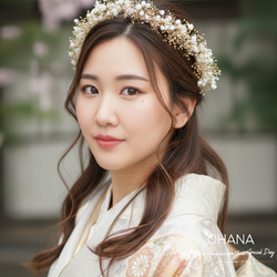 髪飾り 花冠 花かんむり 成人式 卒業式 結婚式 七五三 振袖 袴 和装