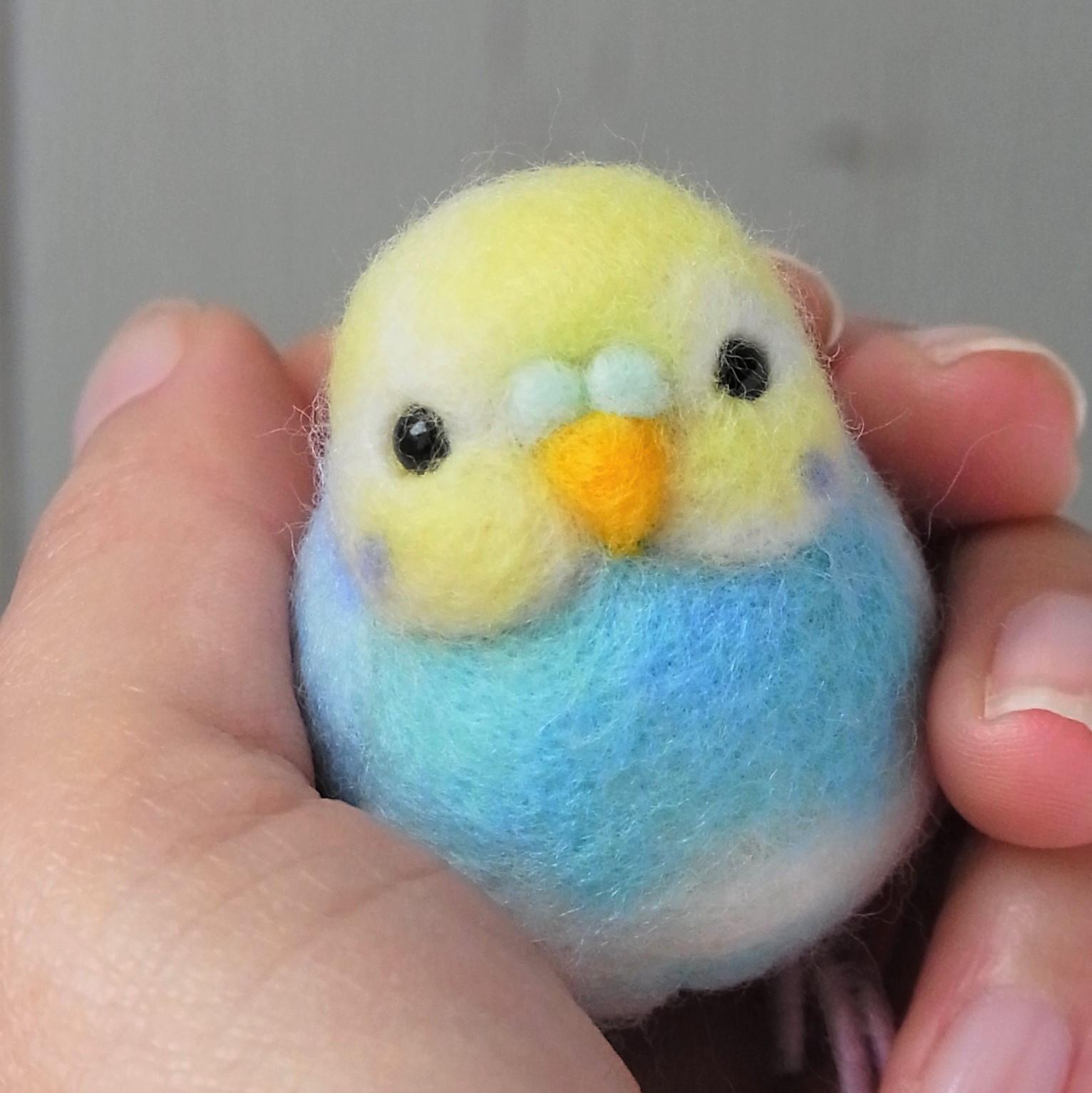 オーダーメイド　瞳うるるんセキセイインコ　手乗りorブローチ　羊毛フェルト　うちの子オーダー