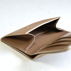 コンパクト二つ折り財布（パターンオーダー）　イタリアンレザー 8枚目の画像