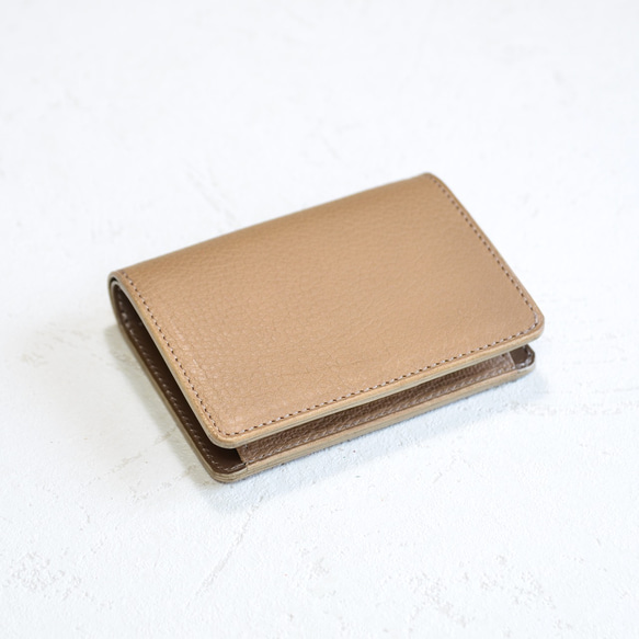 コンパクト二つ折り財布（パターンオーダー）　イタリアンレザー 7枚目の画像
