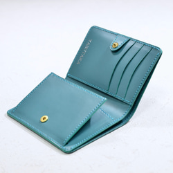 コンパクト二つ折り財布（パターンオーダー）　イタリアンレザー 2枚目の画像