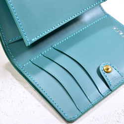 コンパクト二つ折り財布（パターンオーダー）　イタリアンレザー 3枚目の画像