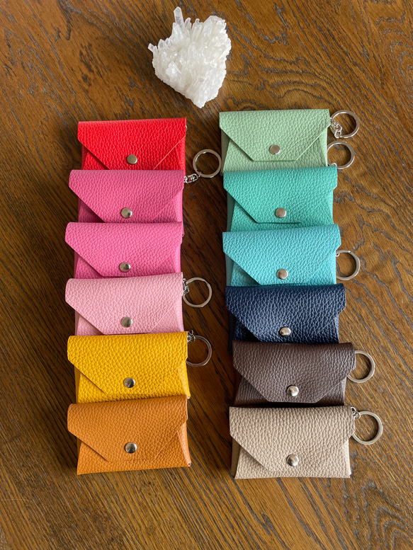 キーホルダー　キーケース　カードケース　名刺入れ　ケース　小銭入れ キーケース カードケース キーホルダー カードキー 3枚収納 6色