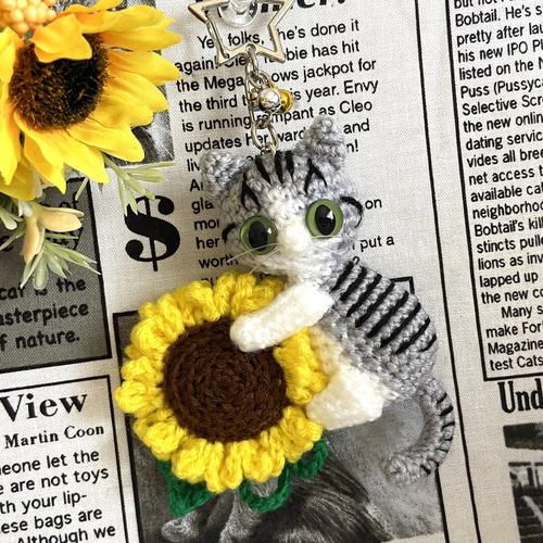 バブーシュカのサバトラ猫さんのあみぐるみ バブーシュカのサバトラ猫さんのあみぐるみ｜Yahoo!フリマ（旧