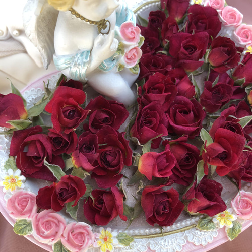 ☆ミニ薔薇（茎数ミリ〜茎なし）ドライフラワー☆20輪セット+おまけ4輪