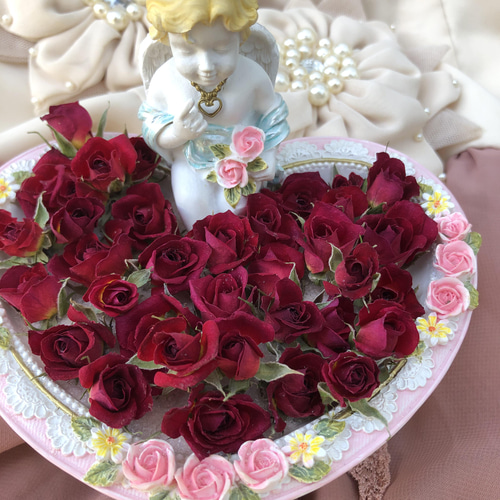 ☆ミニ薔薇（茎数ミリ〜茎なし）ドライフラワー☆20輪セット+おまけ4輪