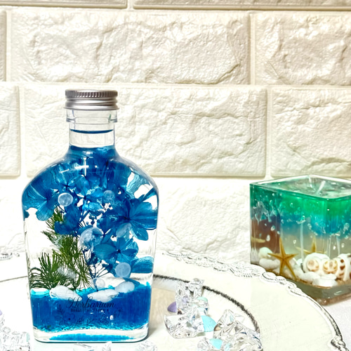 ◆ハーバリウム　366 ブルージニアのbottle *.:。✿*゜ ◇ハーバリウム 366 ブルージニアのbottle *.:。✿*゜ - メルカリ