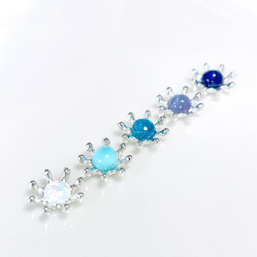 水滴 ドロップストーン ボディピアス 14G 16G 18G 夏 個性的 1個のお