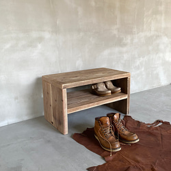 数量限定 M-BOX 古材 木箱 ボックス 椅子 ベンチ チェアー キャスター