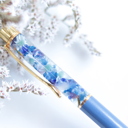 ハーバリウムボールペン～マリンブルー～無料ラッピング付＊母の日ギフト・誕生日・お祝い 5枚目の画像