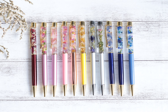 ハーバリウムボールペン～マリンブルー～無料ラッピング付＊母の日ギフト・誕生日・お祝い 11枚目の画像