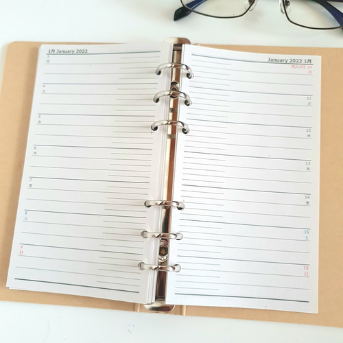 バイブル 見開き2週間ウィークリー予定表メモ欄付き 2026-2027