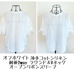 【受注製作】 自分好みにカスタマイズ出来る♪プルオーバーブラウス   FREE SIZE  S/S 12枚目の画像