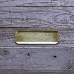 鎚目模様のおしぼり皿　小（真鍮素地） 5枚目の画像