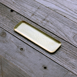 鎚目模様のおしぼり皿　小（真鍮素地） 6枚目の画像