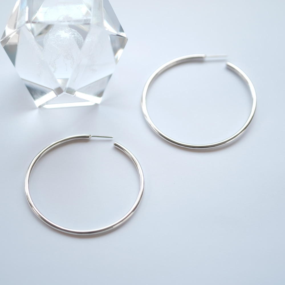 50mm 特大 フープ ピアス シルバー925