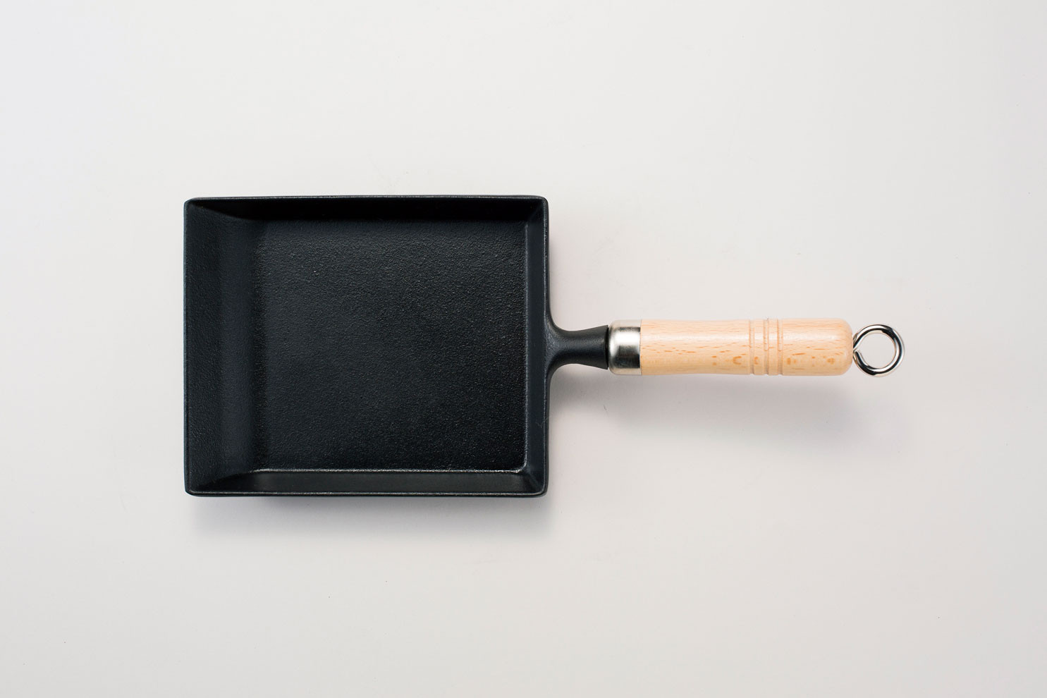 【公式】岩鋳　南部鉄器　玉子焼（木柄付）