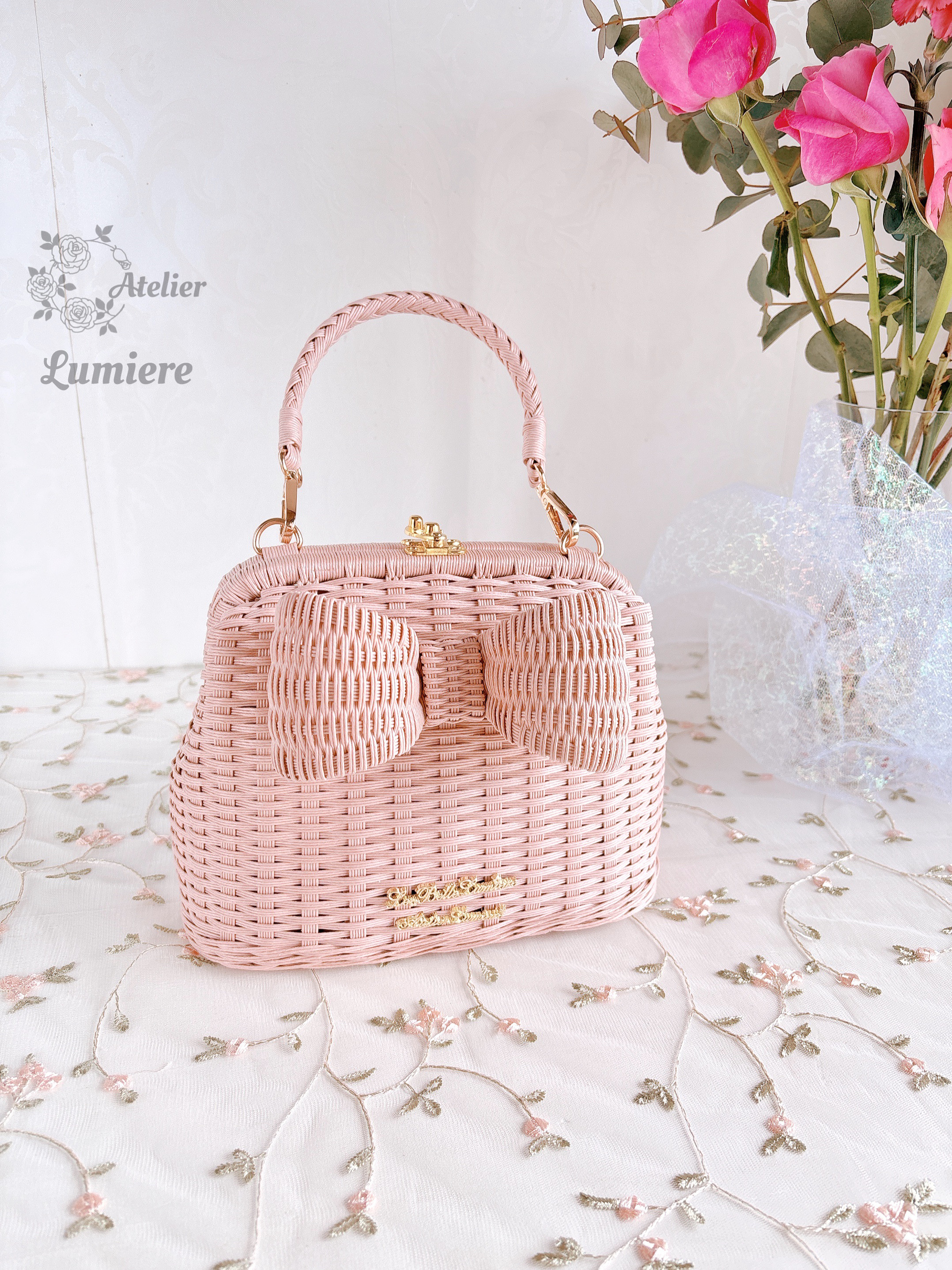 1408.ハンドメイド　18cmがま口バッグ　フランシュリッペ プルミエール 1408.ハンドメイド 18cmがま口バッグ フランシュリッペ