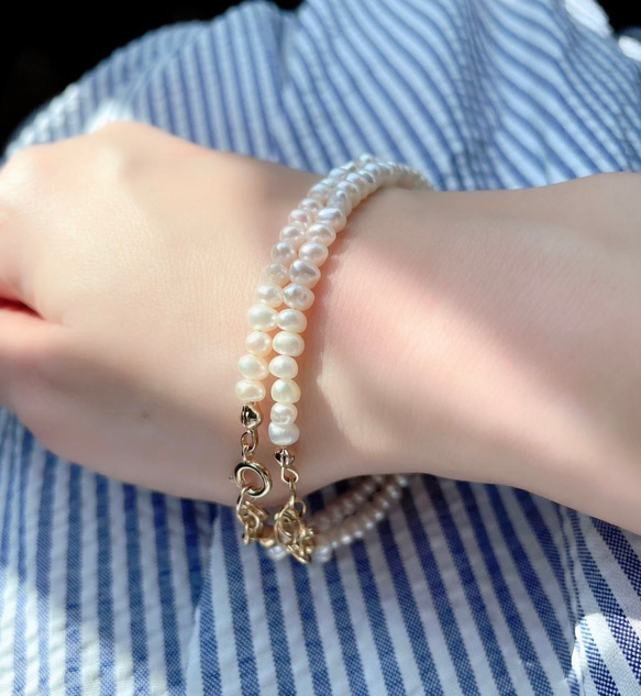 TSUNAGARU/淡水真珠パールブレスレット　Freshwater Pearl Bracelet B0063 3枚目の画像