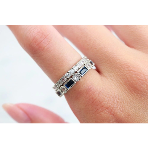 MR30】3mm幅 ひっかかりのないバケットカットリング サファイア MR30】3mm幅 ひっかかりのないバケットカットリング サファイア