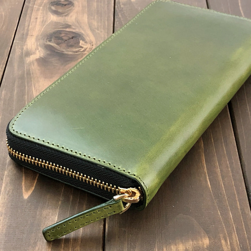 イタリアン レザー イビザ 財布 グリーン 長財布 CUERO DELICADO