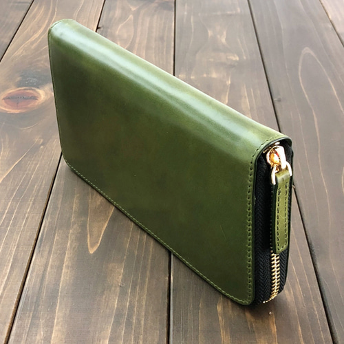 イタリアン レザー イビザ 財布 グリーン 長財布 CUERO DELICADO