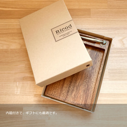 『メモトレイ "硯（suzuri)"』 メモ メモスタンド オシャレ メモ帳 メモ置き A6 ノート 木製 8枚目の画像