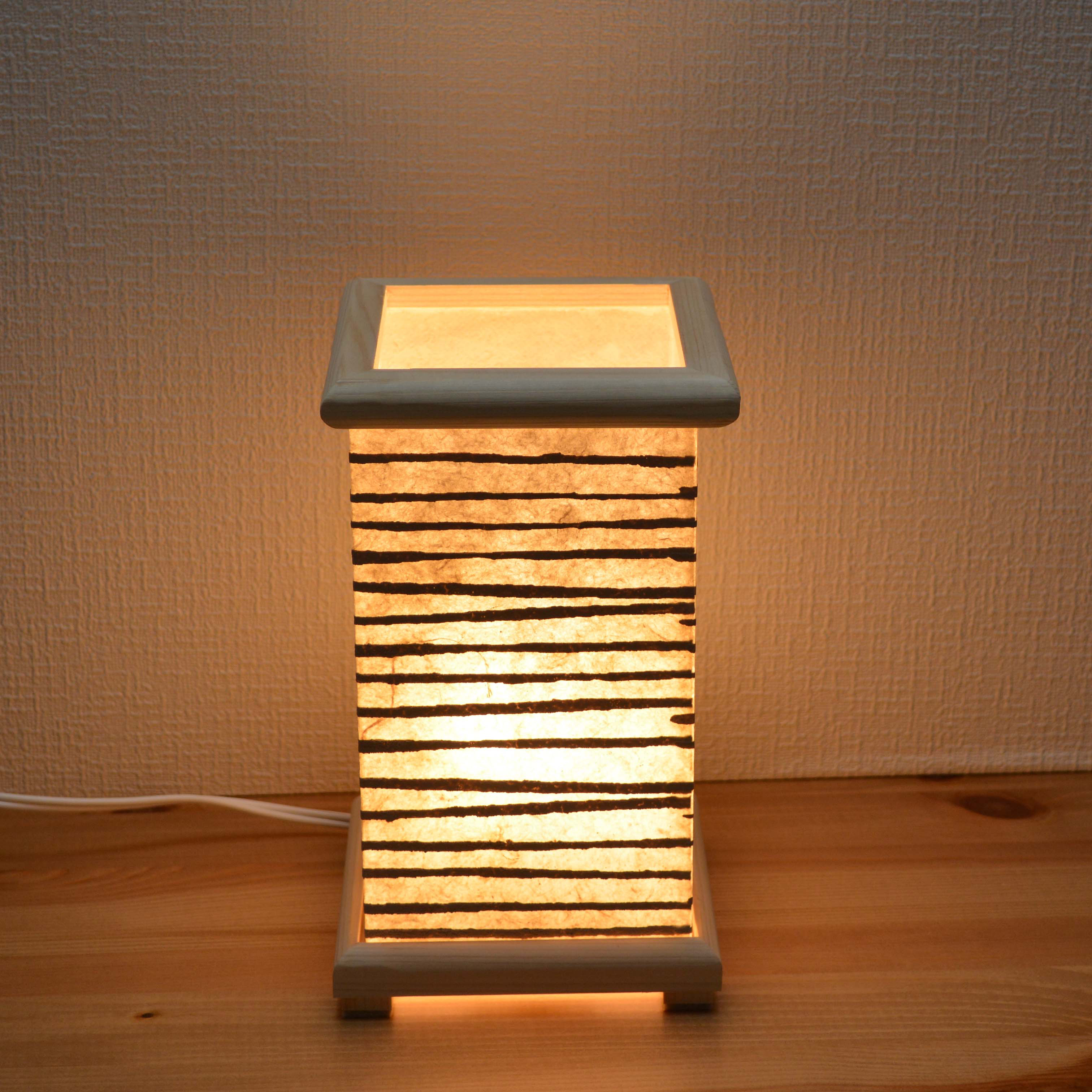 灯り箱　薄茶 10　オプションでおやすみ灯に