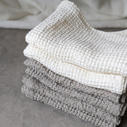 【キッチンタオル　リネンワッフル】　麻100％　ディッシュクロス 2枚目の画像