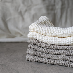 キッチンタオル リネンワッフル】 麻100％ ディッシュクロス その他