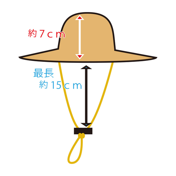 ペット用麦わら帽子　名札付き 9枚目の画像