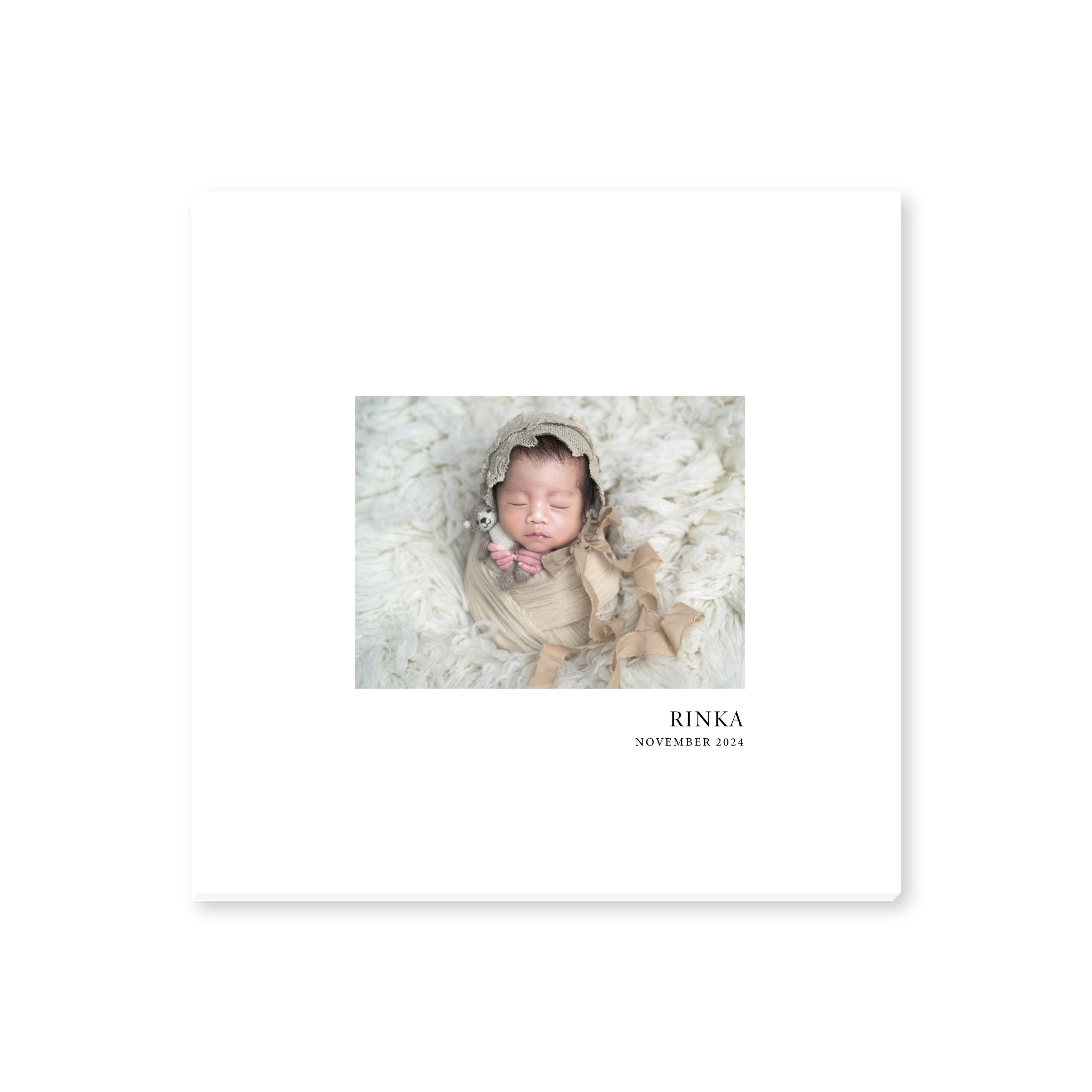 ニューボーンフォト  アルバム BASIC 18p  31-50cut［表紙写真あり］ 26,048円