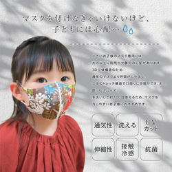 １枚入プリント夏マスク　洗える3D立体マスク 接触冷感Q-MAX0.3・UVカット・吸水速乾・日本製［MA-05］ 2枚目の画像