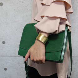 【kubire くびれ】3.0 ワイドバングル /幅30㎜ / 内反り/ 真鍮 15枚目の画像